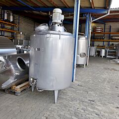 1500 Liter isolierter Rührwerksbehälter aus V2A mit Propellerrührwerk