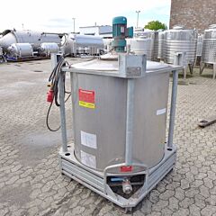 1023 liter agitator container, Aisi 304 with blades agitator