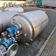 5000 Liter heiz-/kühlbarer Rührwerksbehälter aus V4A mit 2 Rührwerken