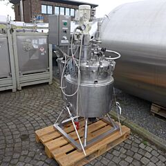 122 Liter heiz-/kühlbarer pharmazeutischer Druckbehälter aus V2A 