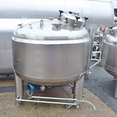 1390 Liter heiz-/kühlbarer Druckbehälter aus V4A mit Magnetrührwerk