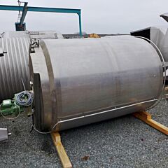 3533 Liter beheizbarer Rührwerksbehälter aus V2A mit Schrägblattrührwerk