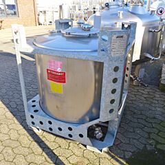 650 liter heat-/coolable container, Aisi 316