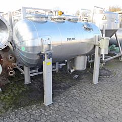 1600 liter insulated pressure tank, Aisi 316