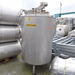 1000 liter heat-/coolable tank, Aisi 316