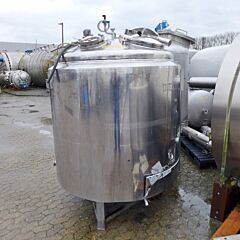 1358 liter heat-/coolable pressure tank, Aisi 316