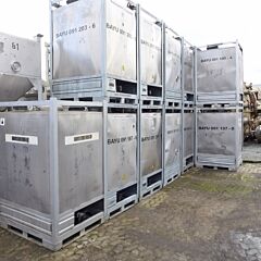 1000 liter heat-/coolable IBC container, Aisi 304