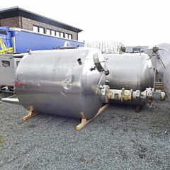 3500 Liter heiz-/kühlbarer Rührwerksbehälter aus V2A mit Balkenrührwerk