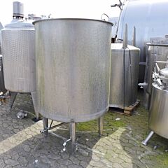 1400 Liter Rührwerksbehälter aus V2A mit Schrägblattrührwerk