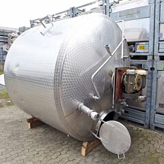 6000 liter heat-/coolable agitator tank, Aisi 304 with anchor agitator (cream ripening tank)