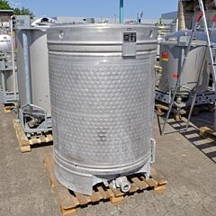 1100 liter heat-/coolable container, Aisi 304
