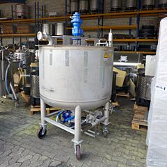 1000 Liter Behälter aus V2A mit pneumatischem Rührwerk