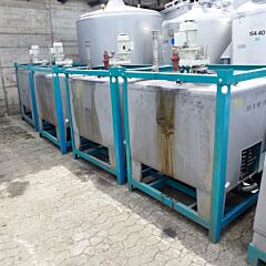 1000 liter IBC container, AISI304 with  propeller agitator