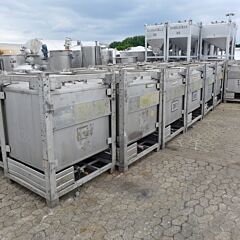 1000 liter IBC tank, Aisi 304 in stainless steel frame