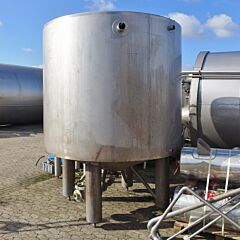 6100 Liter heiz-/kühlbarer Rührwerksbehälter aus V4A mit Leitstrahlmischer( ex-geschützt )