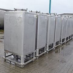 1070 liter stainless steel container, AISI 304 (built according to DIN6601)