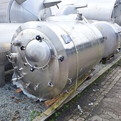 2245 liter heatable pressure vessel, Aisi 316 with electric plug-in heater