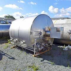 10000 Liter heiz-/kühlbarer Rührwerksbehälter / Rahmreifer aus V2A mit Ankerrührwerk