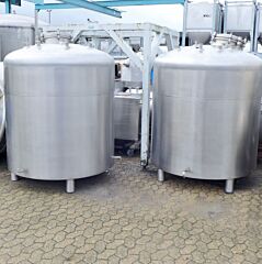 1809 liter heat-/coolable pressure tank, Aisi 316