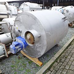 2210 Liter isolierter Rührwerksbehälter aus V2A mit Balkenrührwerk