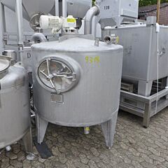 1340 Liter Rührwerksbehälter aus V2A mit Becherrührwerk