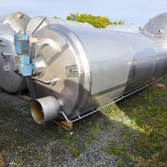 10000 Liter heiz-/kühlbarer Rührwerksbehälter aus V2A mit Balkenrührwerk