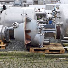 300 Liter Rührwerksbehälter (Pulvermischer) aus V4A mit Propellerrührwerk