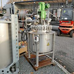 225 liter heat-/coolable pressure vessel, Aisi 316 with propeller agitator