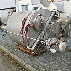 3000 Liter heiz-/kühlbarer Rührwerksbehälter aus V4A mit Leitstrahlmischer