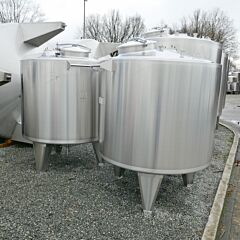 Werksneuer 2263 Liter heiz-/kühlbarer Behälter aus V4A (Typ FIT; optional mit Rührwerk)
