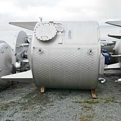 10000 Liter heiz-/kühlbarer Rührwerksbehälter aus V4A mit Balkenrührwerk