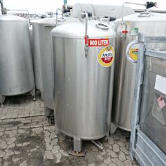 900 liter oval tank, Aisi 316