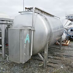 5000 Liter kühlbarer Behälter aus V2A mit Horizontalrührwerk