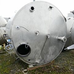 9200 liter insulated agitator tank, Aisi 316 with lateral propeller agitator