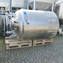 2650 liter heat-/ coolable pressure tank, Aisi 316 with agitator