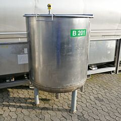 1000 Liter Behälter aus V2A mit Leitstrahlmischer