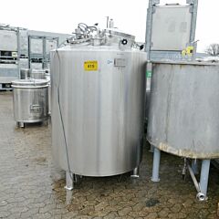 1000 liter heat-/coolable pressure tank, Aisi 316 with magnetic agitator