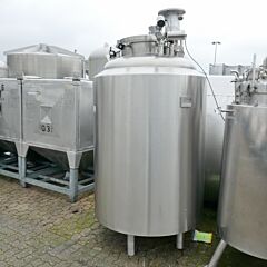 1000 Liter heiz-/kühlbarer Druckbehälter aus V2A mit Propellerrührwerk