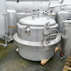 1410 Liter heiz-/kühlbarer Druckbehälter aus V4A mit Propellerrührwerk