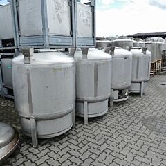 1000 liter round container, Aisi 304