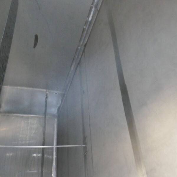 12220 liter heat-/coolable cubic storage tank, Aisi 304 with 2 internal cooling plates