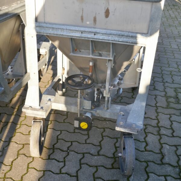 630 liter mobile cone container, Aisi 316