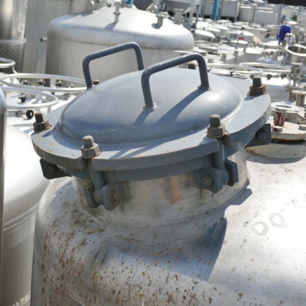 1813 liter pressure vessel, Aisi 316 with agitator flange