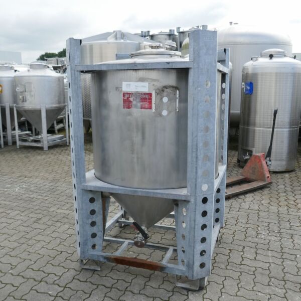 1000 Liter Konuscontainer aus V4A