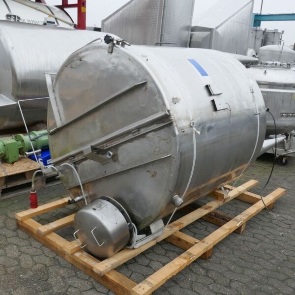 Serbatoio agitatore riscaldabile/raffreddabile da 2300 litri in acciaio inox 304 con agitatore ad elica