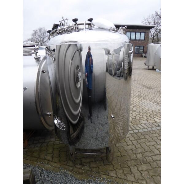 Brand new 1280 liter heat-/coolable pressure tank, AISI 316