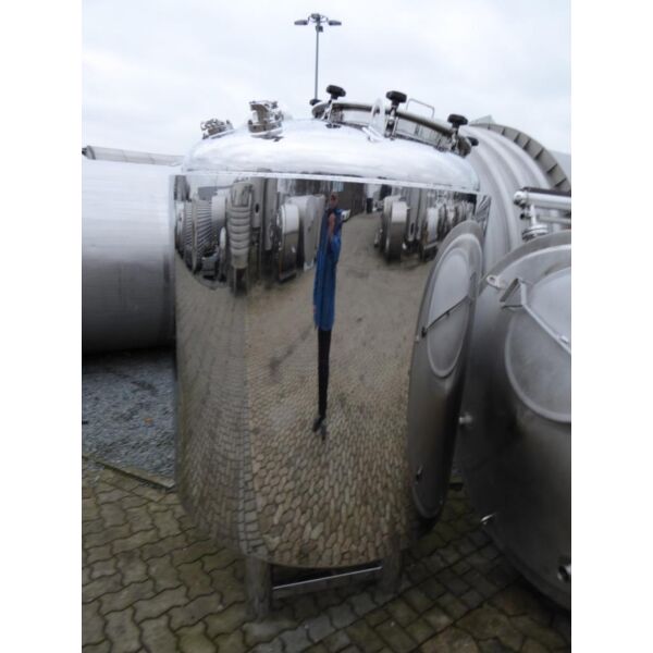 Brand new 1280 liter heat-/coolable pressure tank, AISI 316