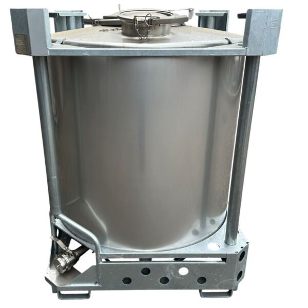 Serbatoio da 1000 litri in acciaio inox 304 (con foro manuale aggiuntivo)