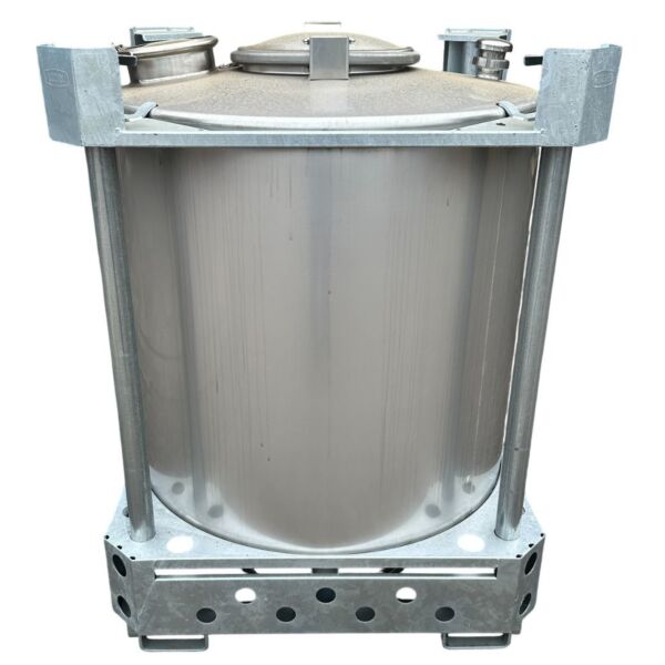 Serbatoio da 1000 litri in acciaio inox 304 (con foro manuale aggiuntivo)