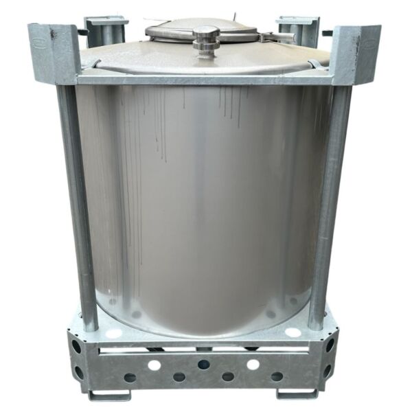 Serbatoio da 1000 litri in acciaio inox 304 (con foro manuale aggiuntivo)